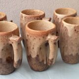 6 ceramic mugs or tankards