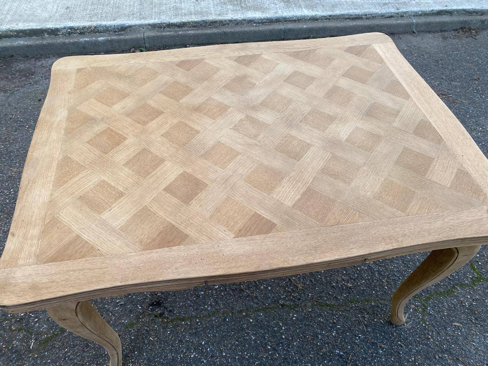 Louis XV extendable dining table, renovated, oak, 120-200cm, 19th century.