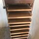 Vintage mid century wooden curtain binder cabinet