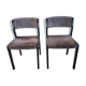 Paire de chaises esprit scandinave velours années 80
