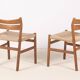 2x Børge Mogensen BM1 oak dining chairs, 1950s, Denmark