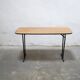 Table pliante vintage en bois et métal