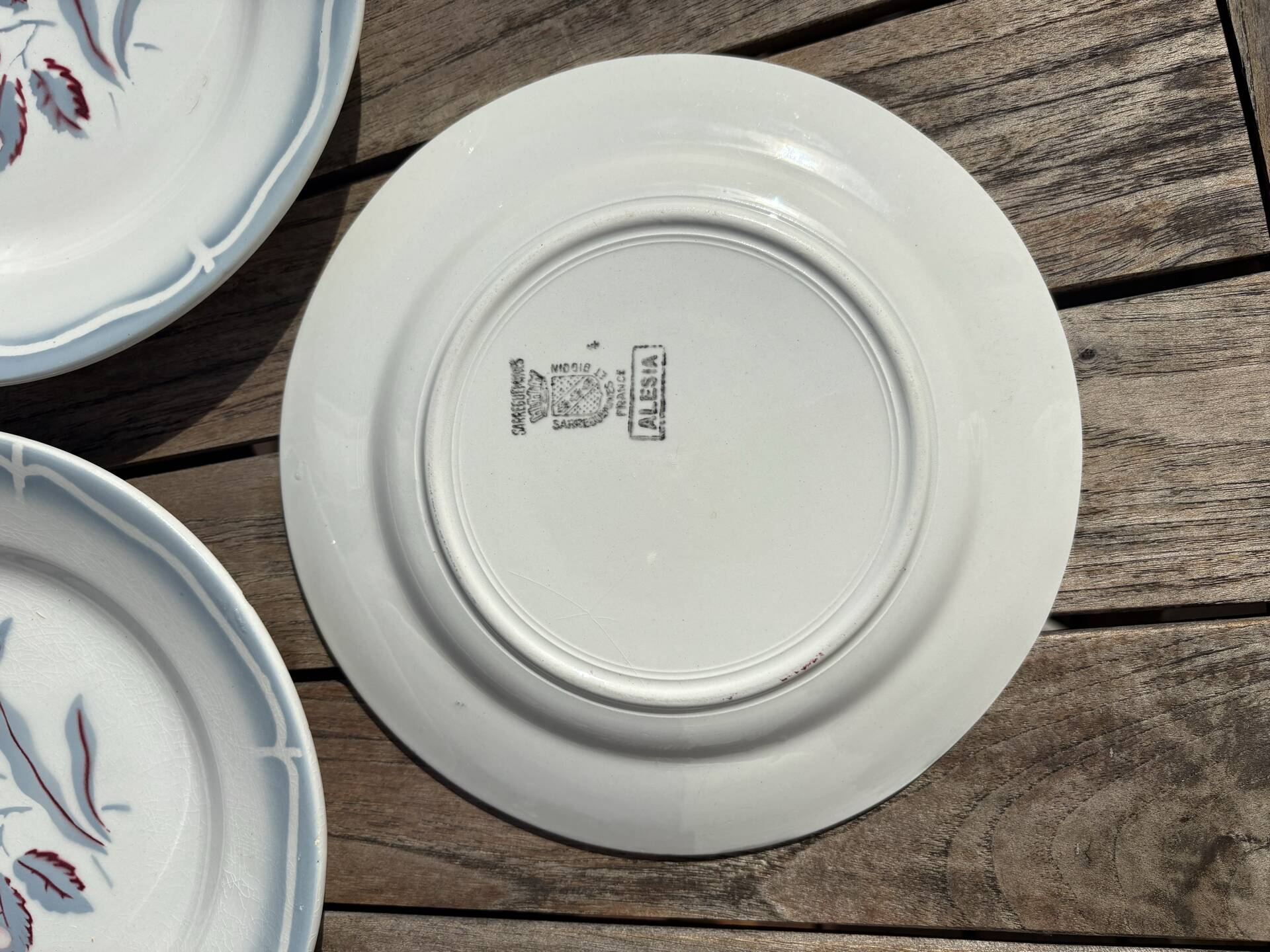 Assiettes Digoin Sarreguemines