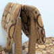 5 vintage oak chairs & original fabric