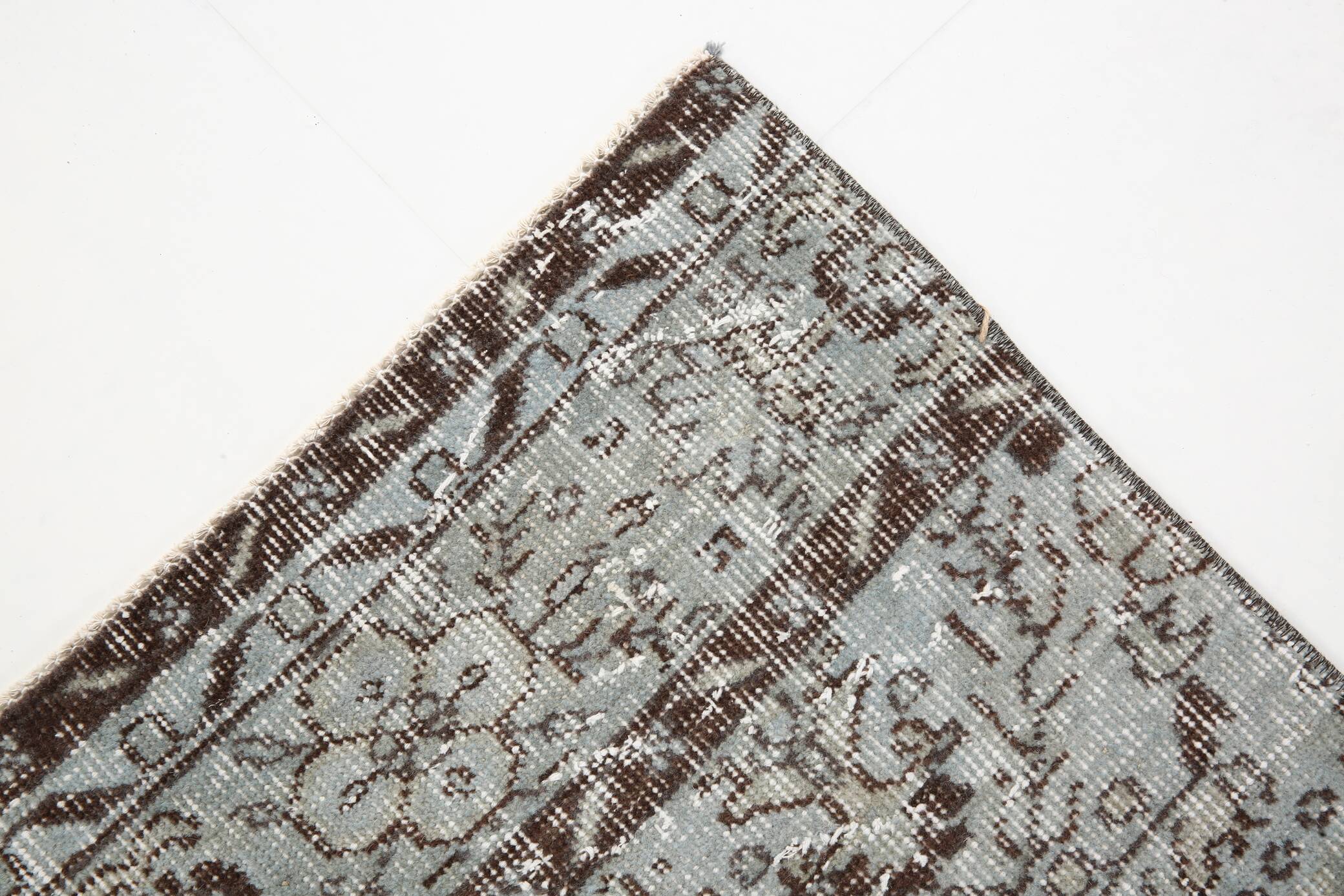 3x9 Rug For Kitchen Gray Vintage Runner Rug, 82x266Cm SK 3397