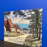 Oil on vintage panel