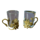 2 cups/art deco tea glasses