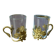 2 cups/art deco tea glasses