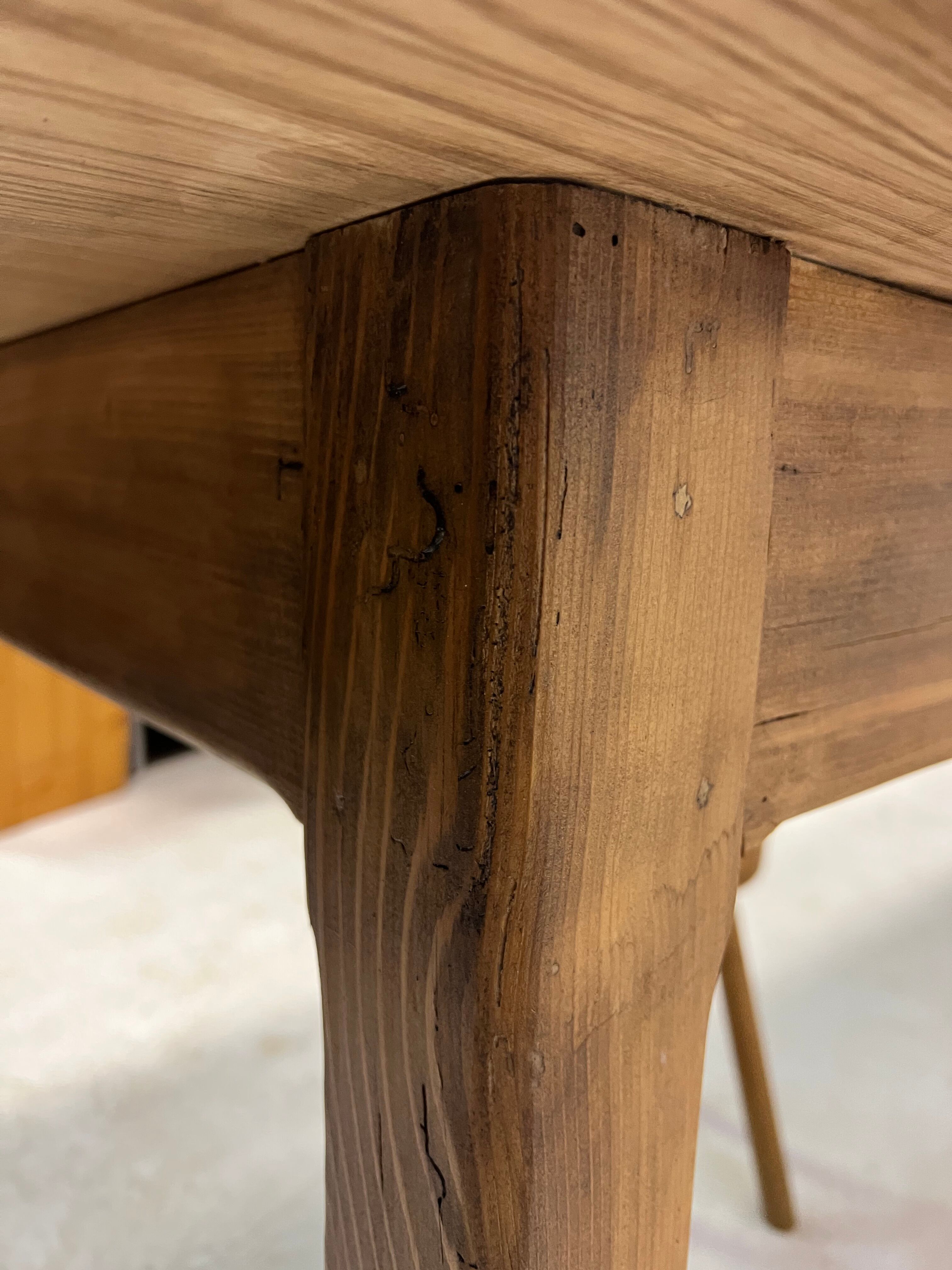 Oak and pine farmhouse table