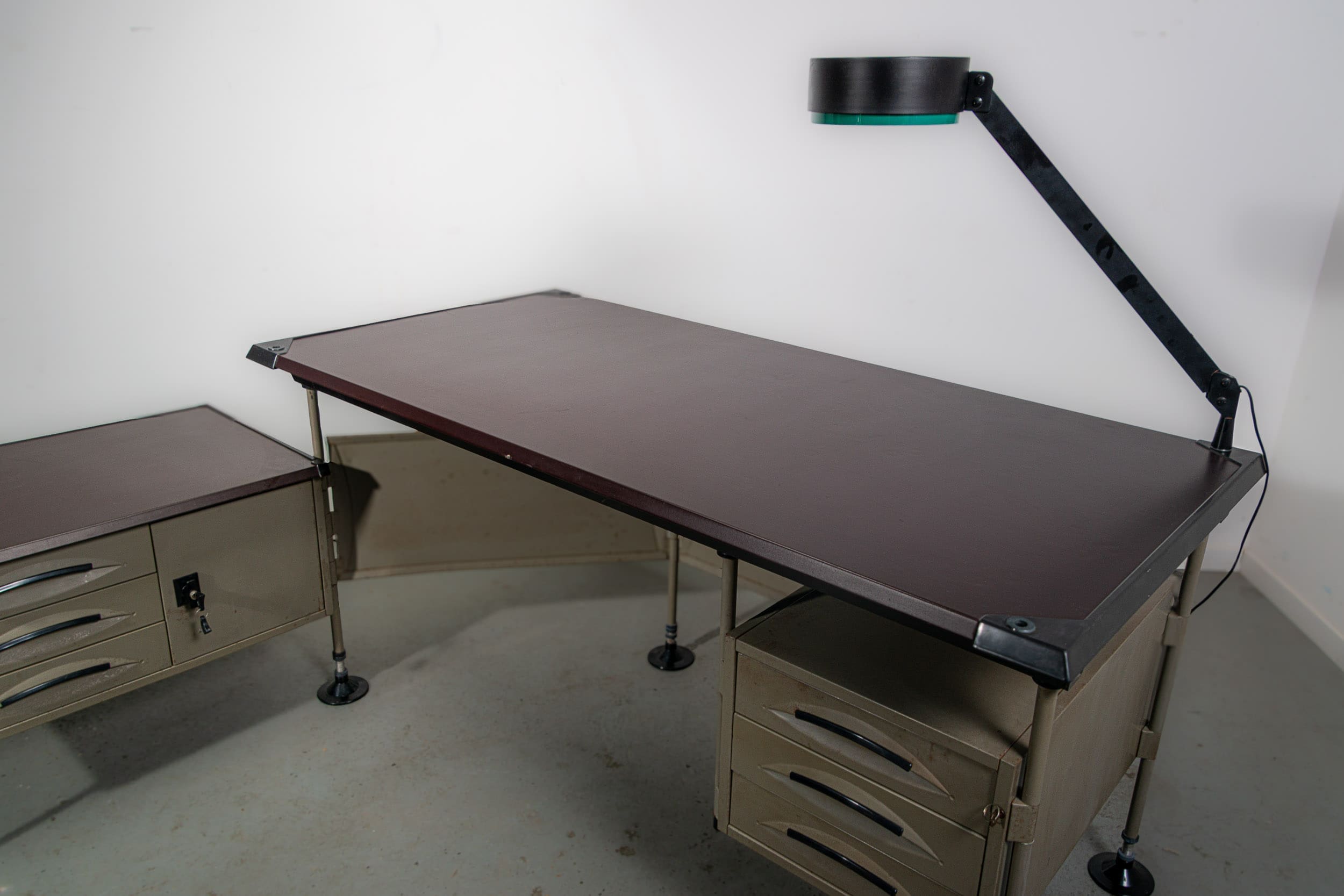 Spazio series director's desk with lamp by Studio BBPR for Olivetti, circa 1960