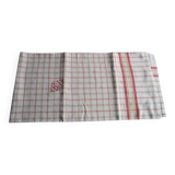Old monogrammed checkered tablecloth: 165x165cm