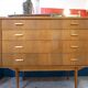Modernist drawers 4 drawers and brass handles. 1960