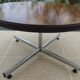 VINTAGE round coffee table in metal and wood