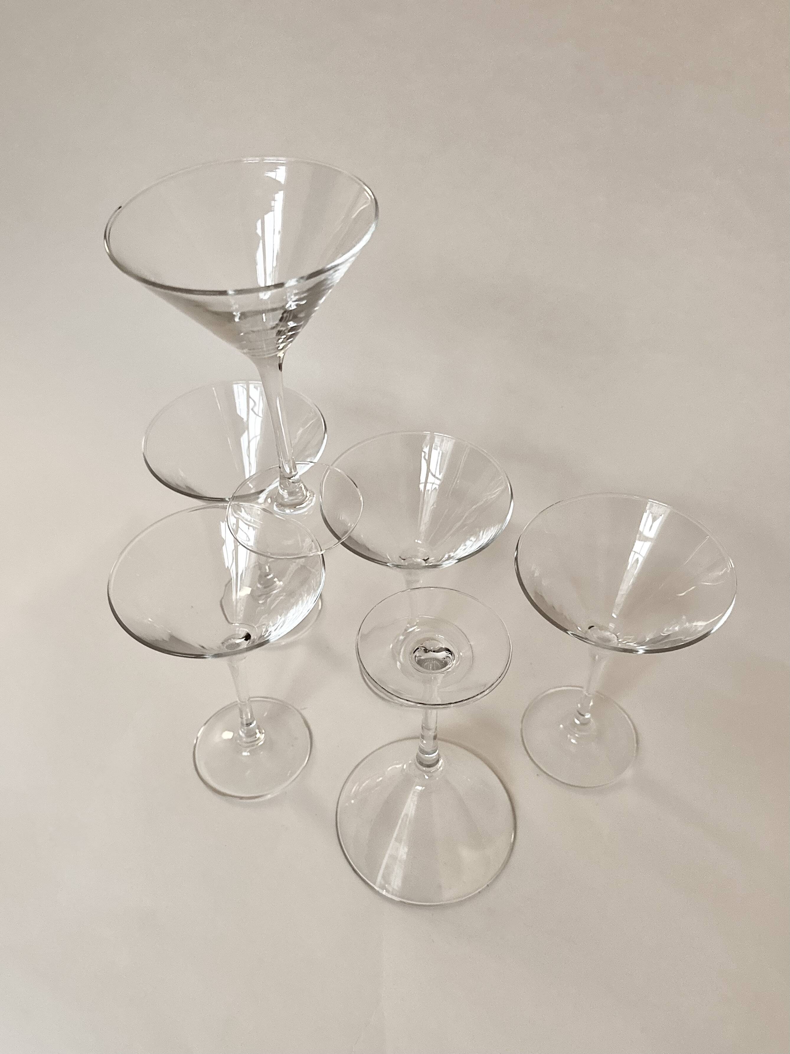 Set de six verres à martini