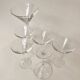 Set of six martini glasses