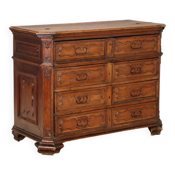 Antique baroque walnut commode, Italy, 18th century