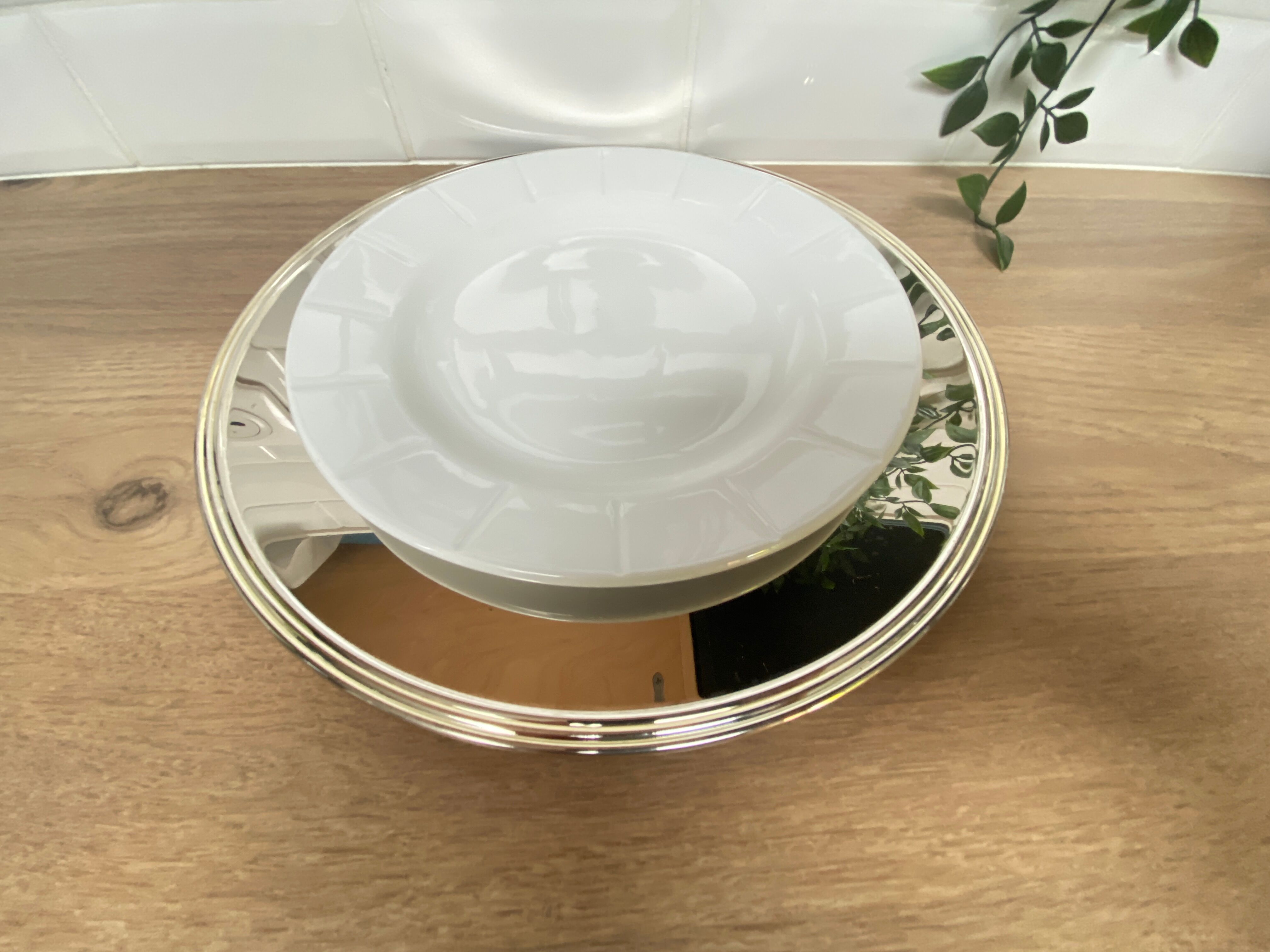 Pair of silver metal subplates