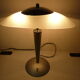 Glass and metal mushroom lamp
