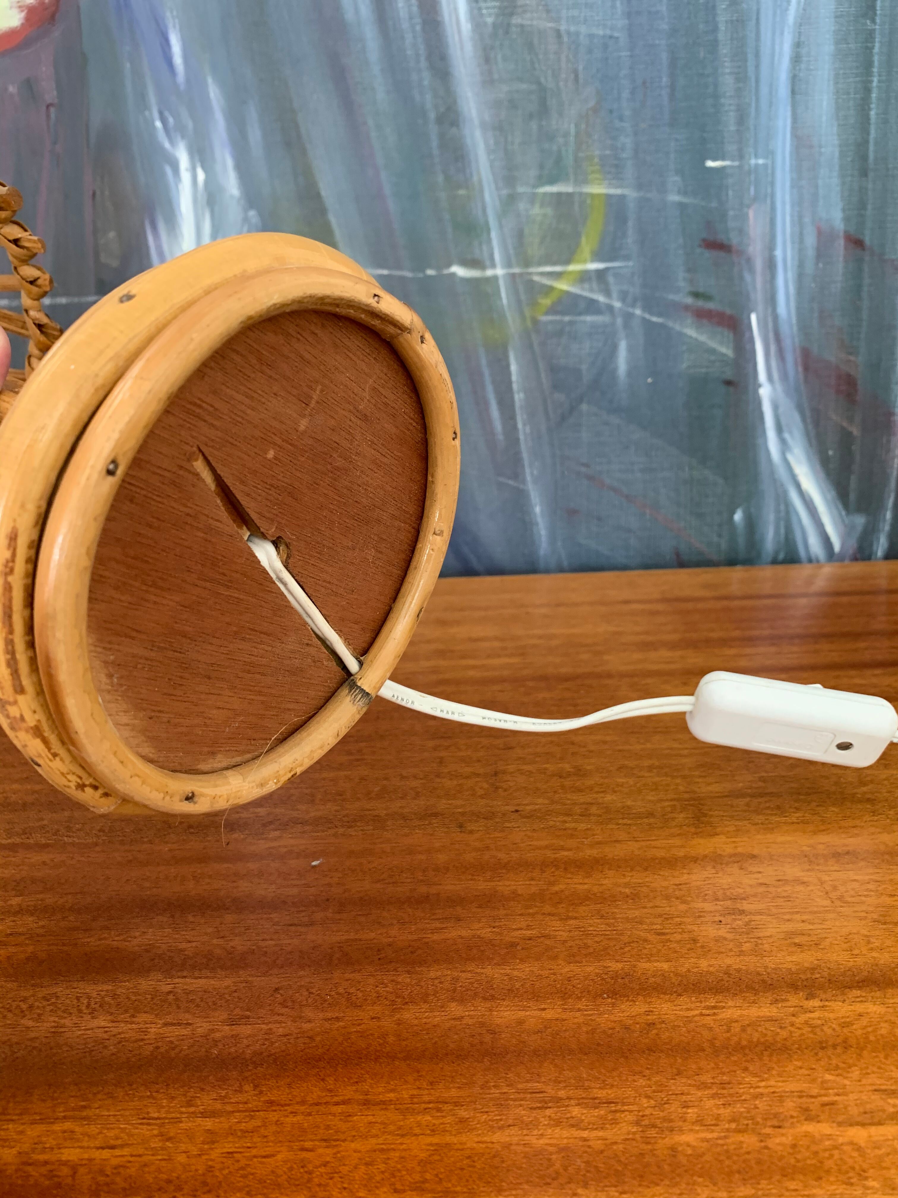 Vintage rattan lamp
