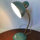 Vintage khaki green metal lamp
