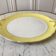 cake dish Moulin des Loups canary yellow 50s