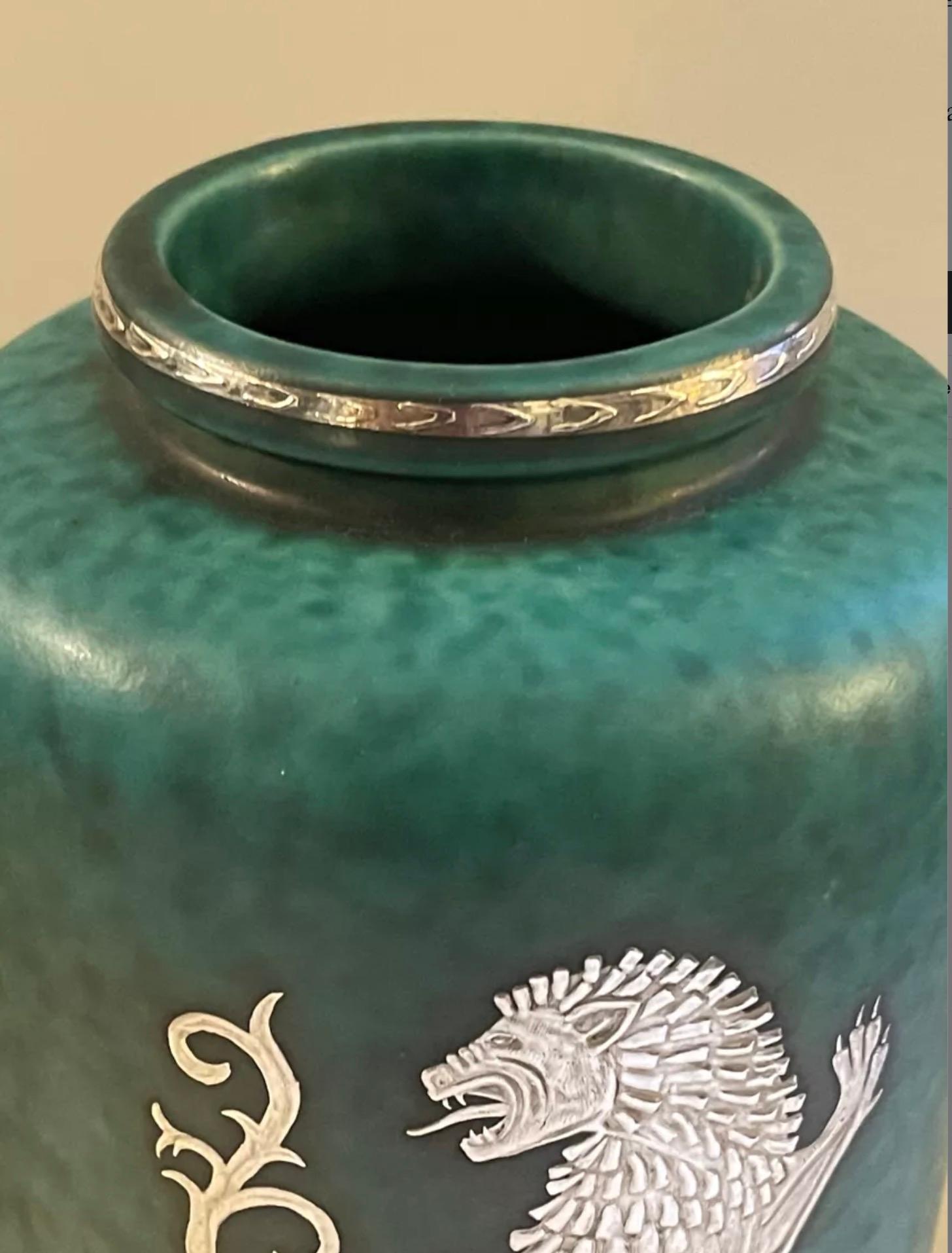 Argenta vase by Wilhem Kage for Gustavsberg, Sweden, 1950, signed