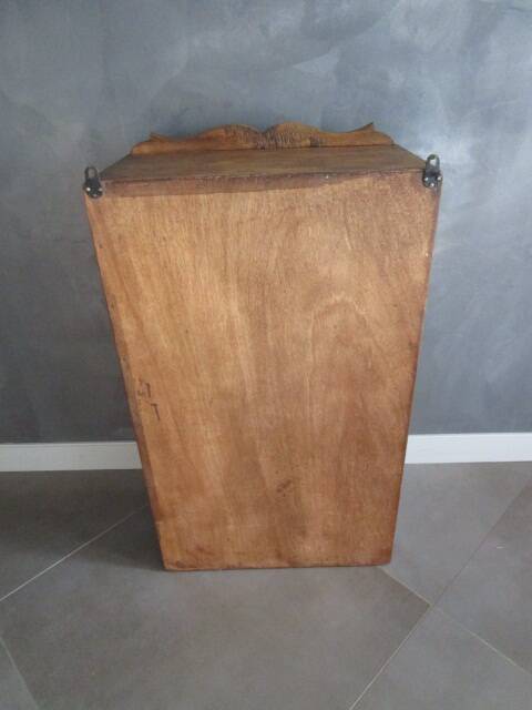 old wooden wall display case