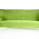 Three-seater velvet sofa, 1960s, pistachio, restored.