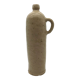 Old hot water bottle in glazed stoneware, beige color