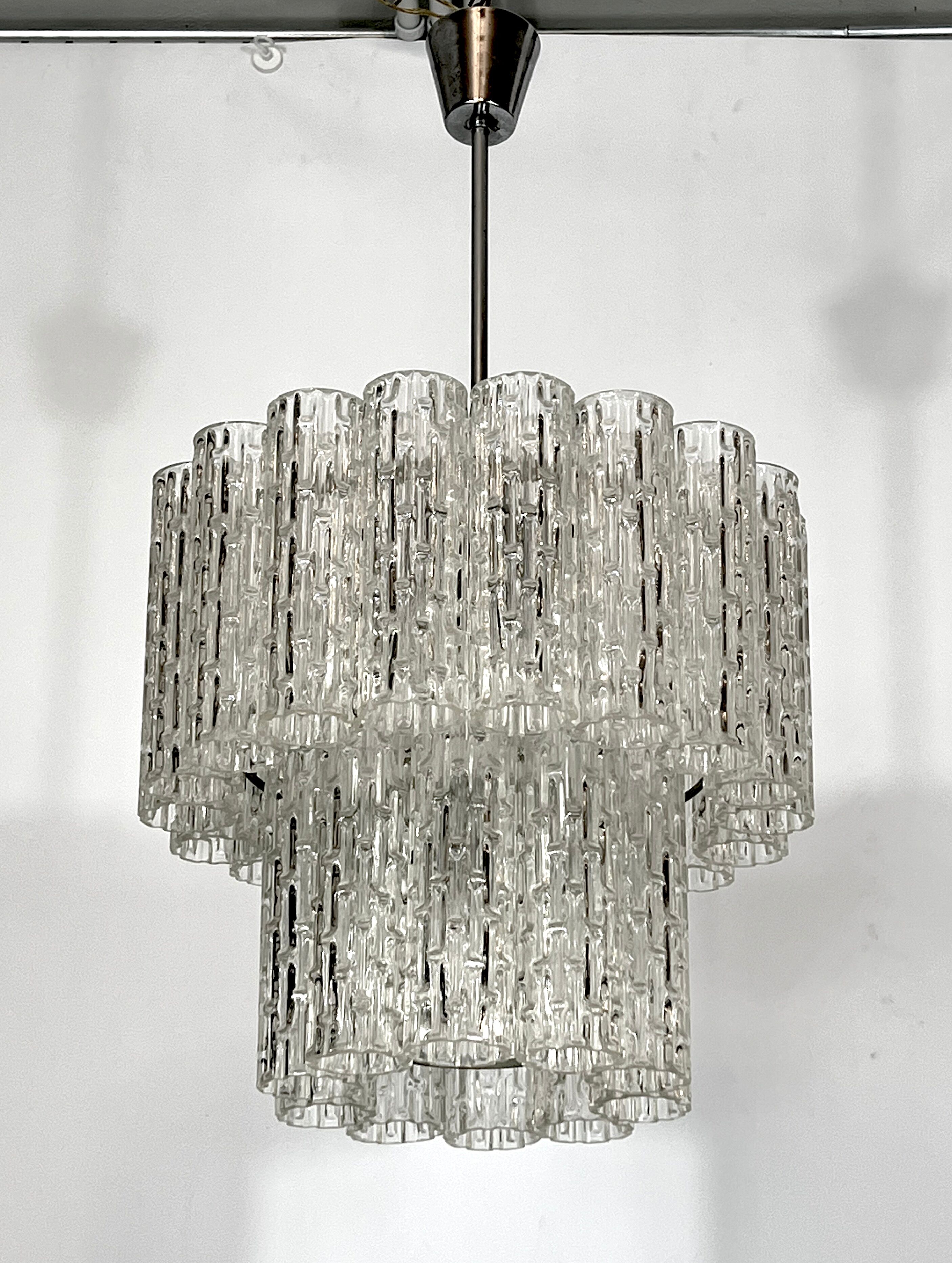 Vintage murano glass elements chandelier from 60s