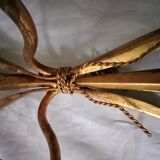 Pair of gold metal wall light from the 60s