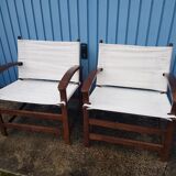 Pair of safari chairs