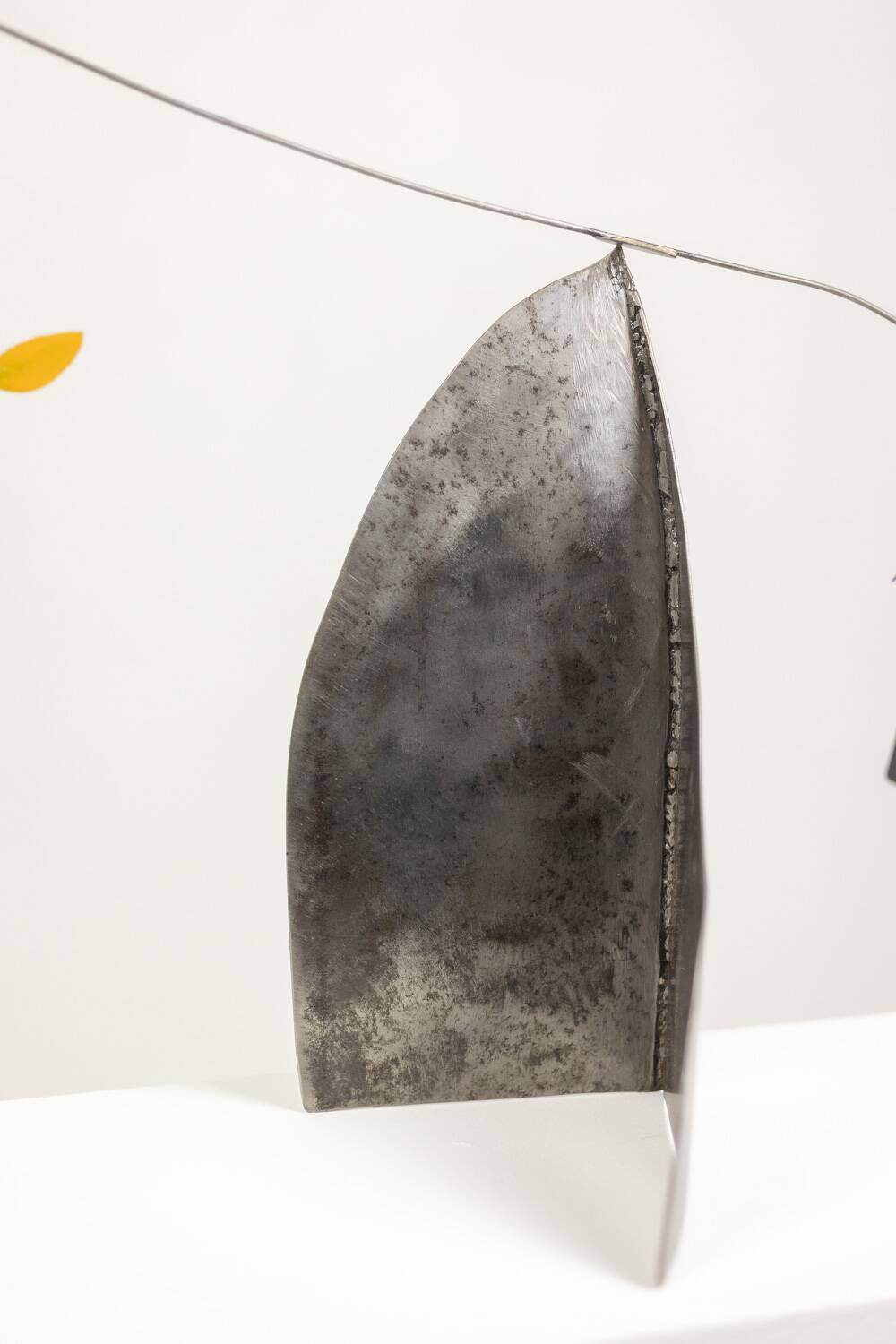 Olivier Vonet Sculpture in black, red, and yellow lacquered metal. Contemporary.