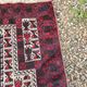 Old Afghan Carpet Handwoven Wool 140x80 Bedside Entrance Belouch