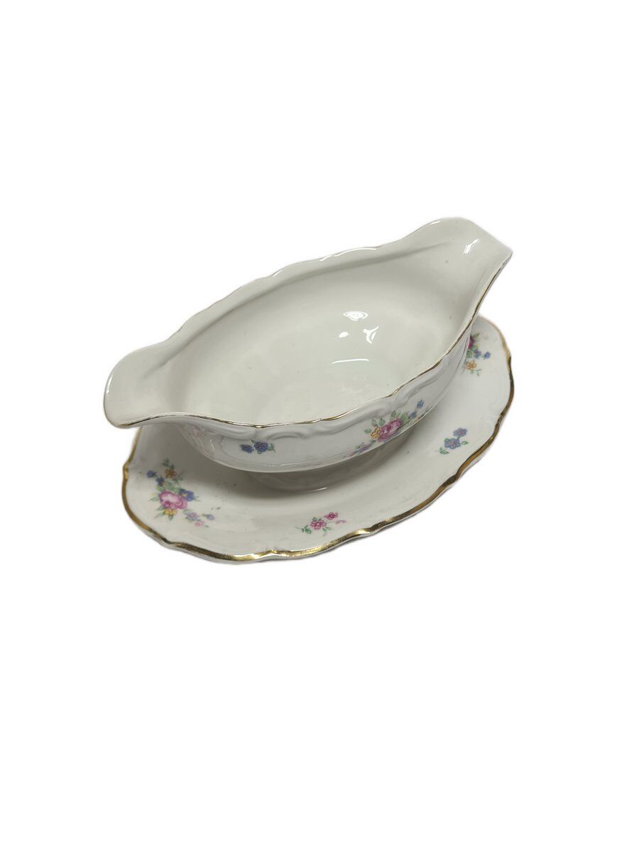 Art Deco gravy boat from Tielsch / Walbrzych, Poland, 1950s