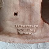 2 vintage terracotta masks made in Greece