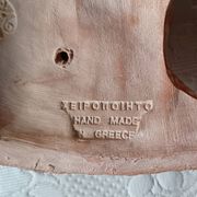 2 vintage terracotta masks made in Greece