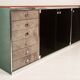 Guido Falsechini Hermes Marble and Leather Sideboard for i4 Mariani 1970