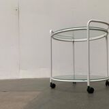 Postmodern Glass Side Table or Dessert Table