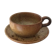 Lunch cup and under cup in stoneware - vintage