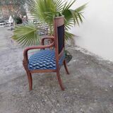 Reupholstered Empire style armchair