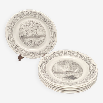 Jules vernes cheese or dessert plates
