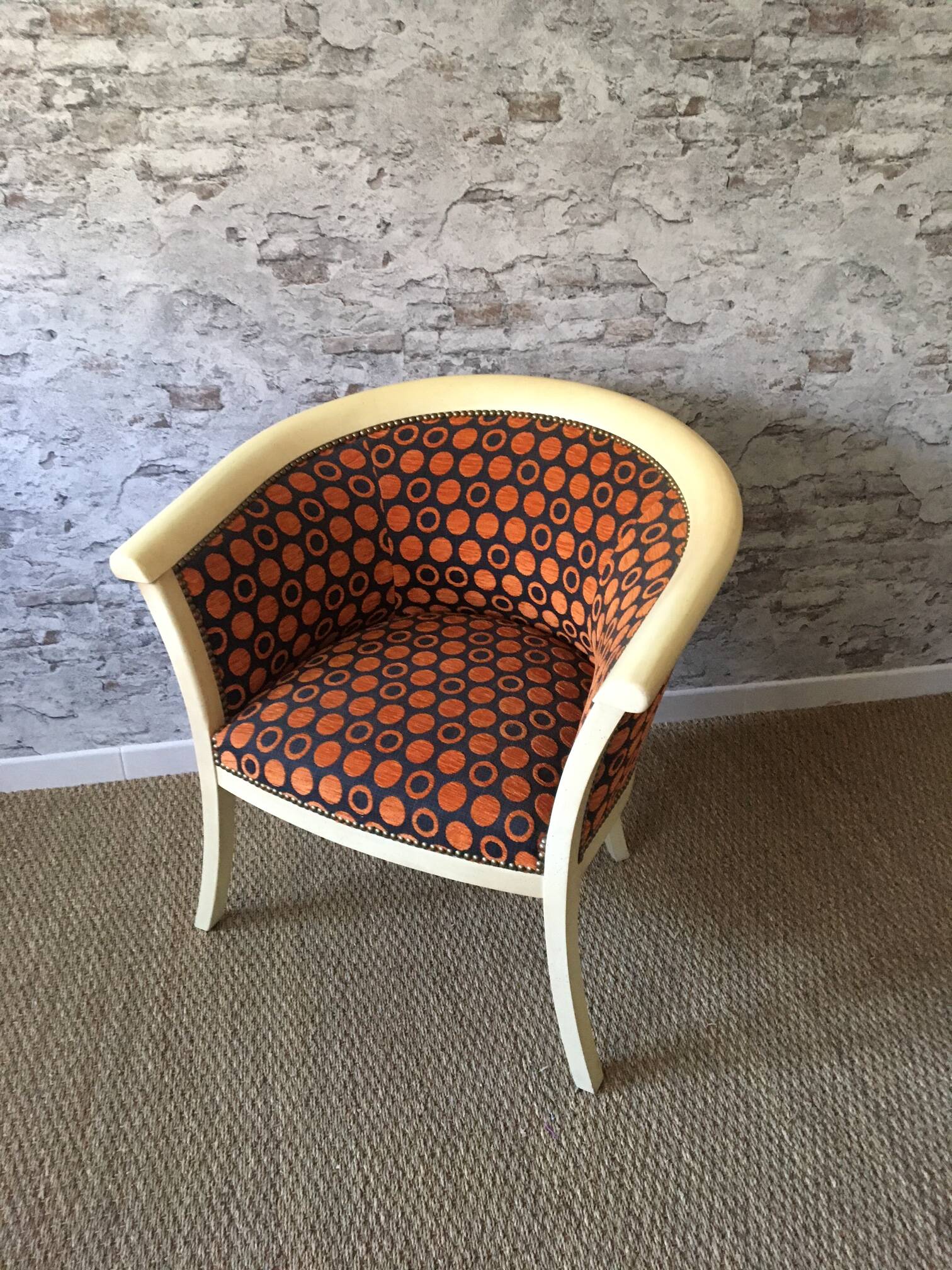 Contemporary shepherdess/marquise style armchair