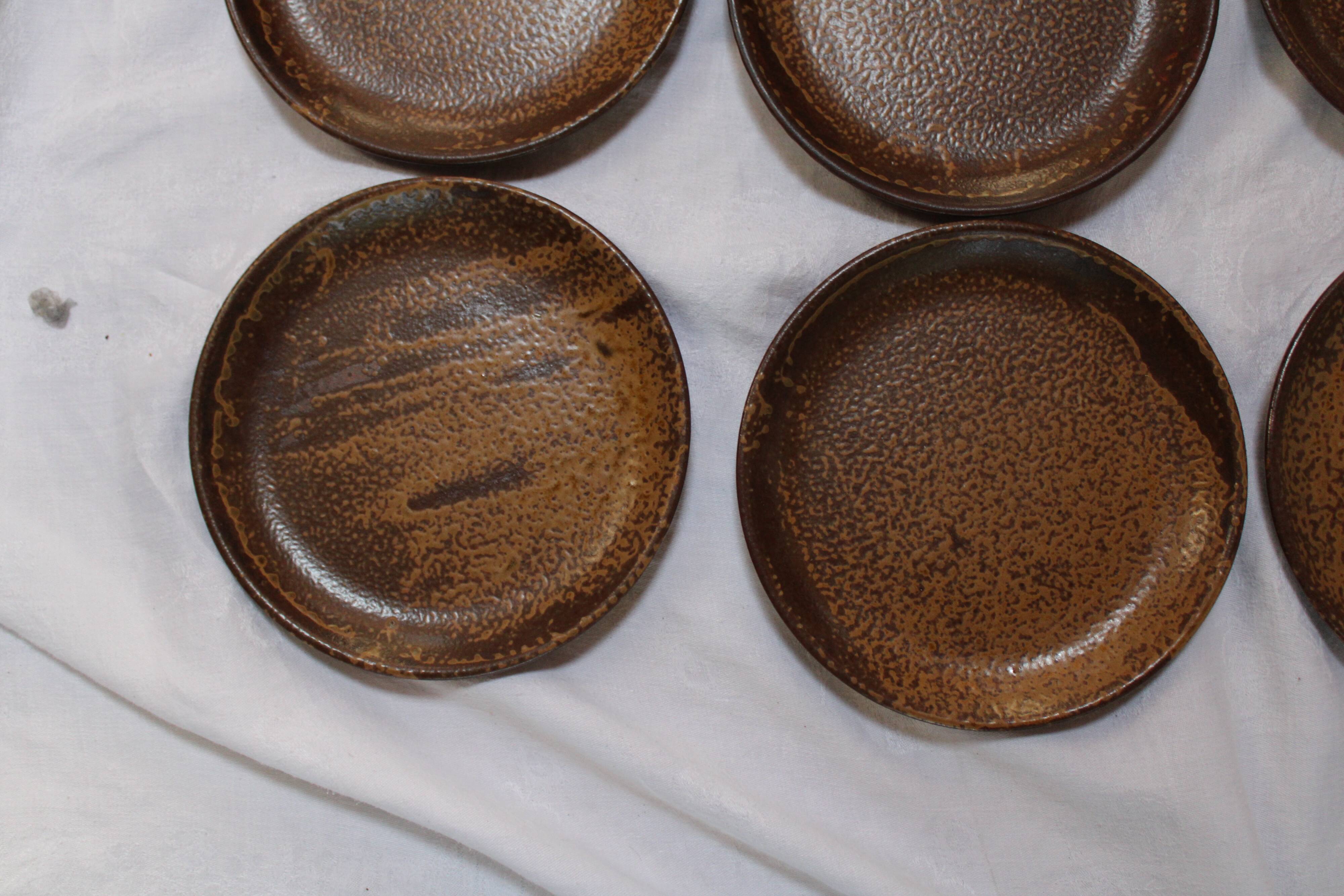 Set of 9 sandstone plates