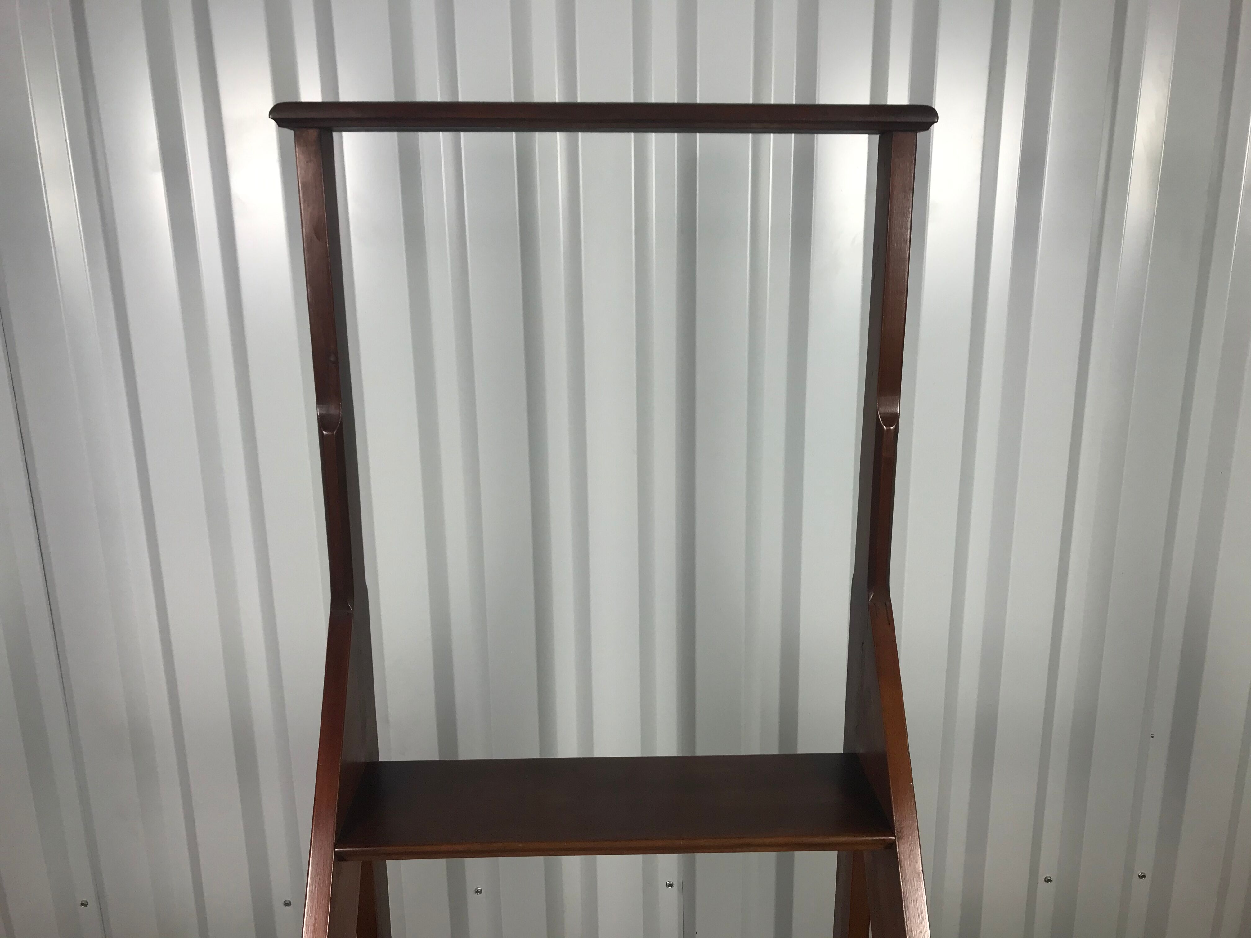 Massive mahogany library ladder