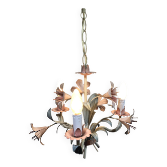 3-light wrought iron chandelier
