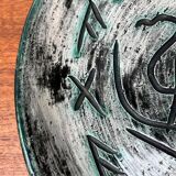 Mid-Century Handmade Ceramic Wall Plate with Viking Patterns from Arol, Norway, 1960s