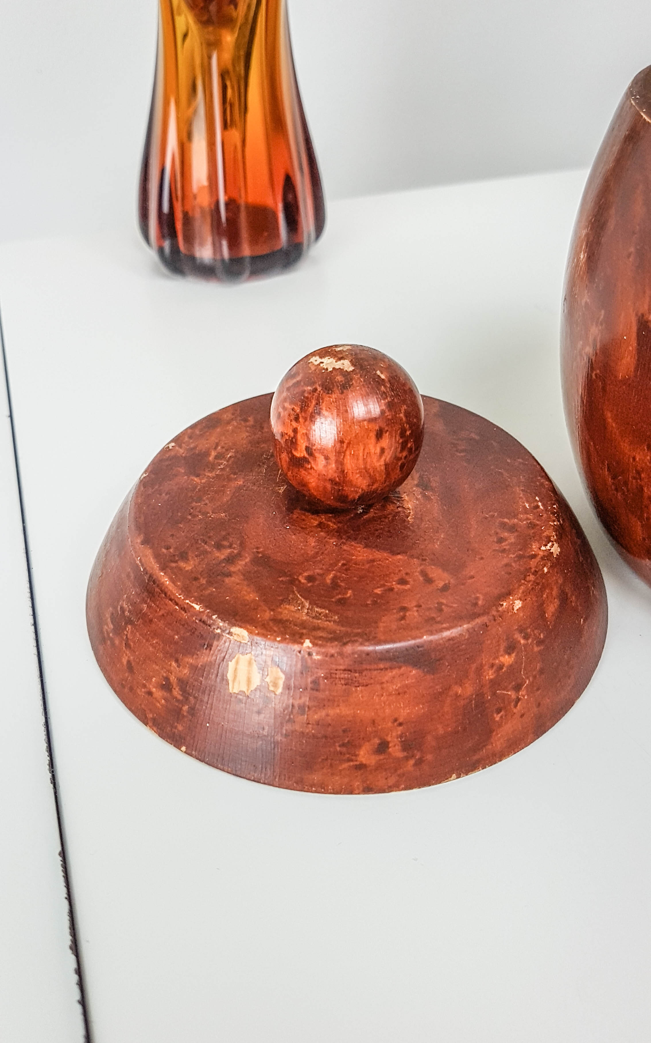 Vintage exotic wooden tobacco box