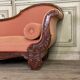 Paire de méridiennes en acajou sculpté et plaqué milieux xixème siècle