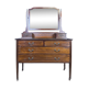 Superb English mahogany psyche chest of drawers circa 1880